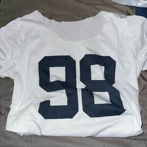 98 cut neck crop shirt